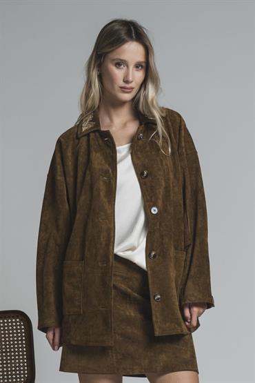 JACKET ECO-SUEDE NUT