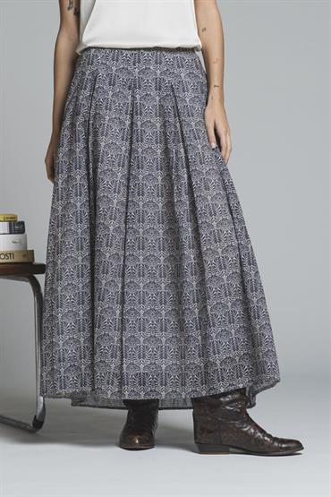 SKIRT LONG MUSSOLA ALLOVER PRINT MULTICOLOR