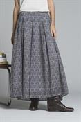 SKIRT LONG MUSSOLA ALLOVER PRINT MULTICOLOR