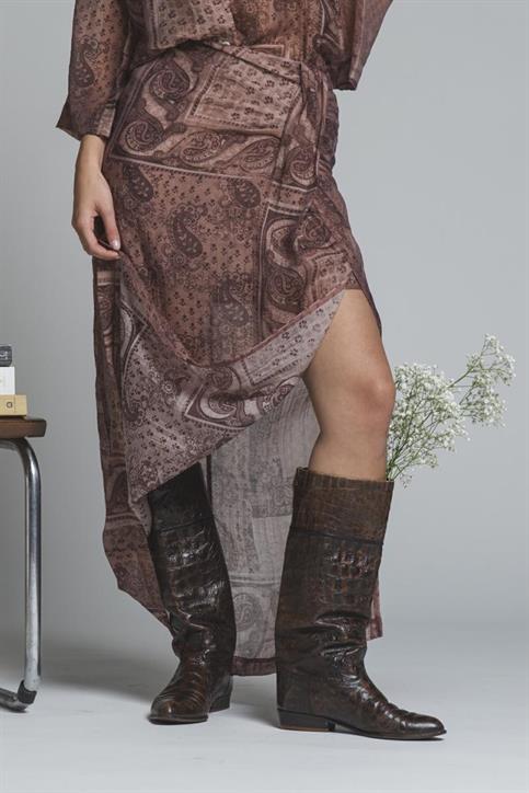 SKIRT LONG MIX.VISCOSE ALLOVER PRN MULTICOLOR