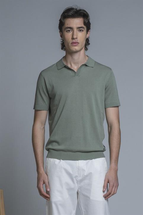 SWEATER POLO SKIPPER S/S CTN CREPE SOFT WASH LT.GREEN