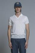 SWEATER POLO SKIPPER S/S MIX.LINEN SOFT WASH WHITE