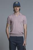 SWEATER POLO SKIPPER S/S MIX.LINEN SOFT WASH PINK