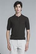 SWEATER POLO S/S CTN SOFT WASH Y/D CHOCOLATE