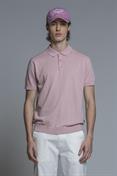 SWEATER POLO S/S CTN CREPE SOFT WASH Y/D PINK