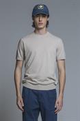 SWEATER ROUND NECK S/S CTN CREPE SOFT WASH F/D ECRU