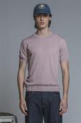 SWEATER ROUND NECK S/S MIX.LINEN SOFT WASH PINK