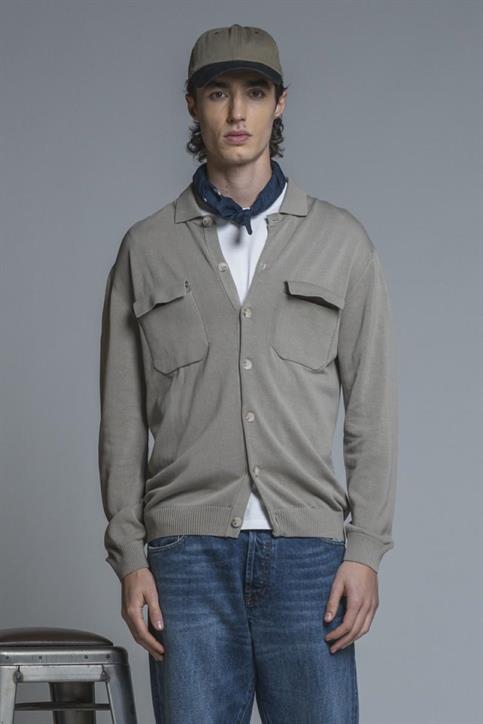 SWEATER OVERSHIRT COTTON SOFT WASH Y/D DESERT