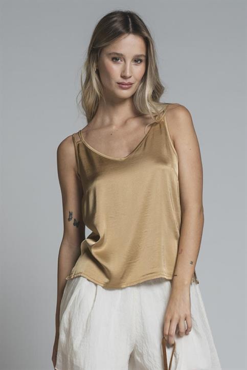 TOP BRACES SATIN VISCOSE STRETCH G/D NUT