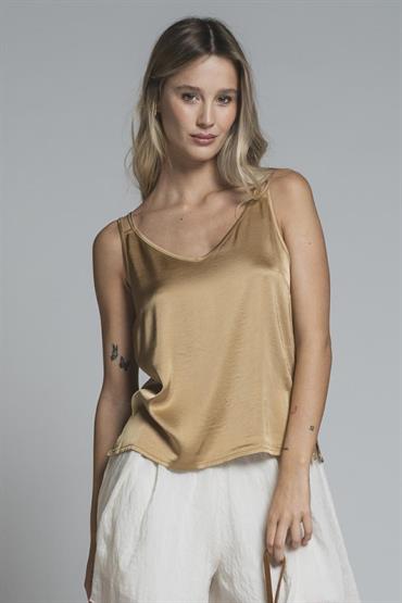 TOP BRACES SATIN VISCOSE STRETCH G/D NUT
