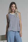 TOP VEST JERSEY Y/D BLUE STRIPE