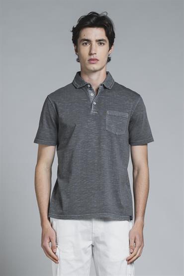 POLO PKT S/S JERSEY SLUB G/D C.ROCK
