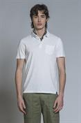 POLO PKT S/S JERSEY SLUB G/D WHITE