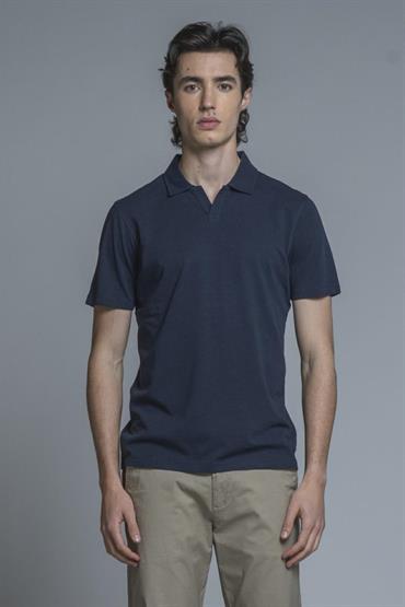 POLO SKIPPER S/S COTTON/LINEN SOFT WASH NAVY