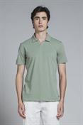 POLO SKIPPER S/S COTTON/LINEN SOFT WASH LT.GREEN