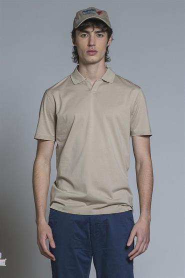 POLO SKIPPER S/S MERCERIZED JERSEY DESERT