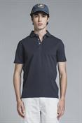 POLO FRENCH COLLAR S/S PIQUET STRETCH G/D NAVY