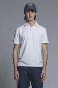 POLO FRENCH COLLAR S/S PIQUET STRETCH G/D WHITE