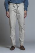 CHINO LONG SLIM POPELINE CANVAS F/D ECRU