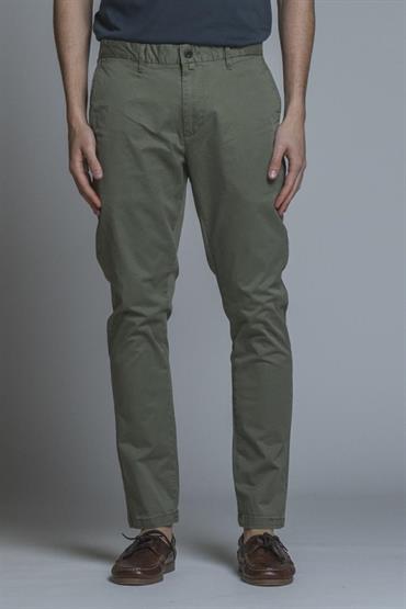 CHINO LONG SLIM TWILL STRETCH F/D SALVIA
