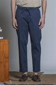 CHINO LONG COMF.TWILL STRETCH C/WASH F/D BLUE