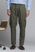 CARGO LONG COMF.MIXED LINEN G/D MIL.GREEN