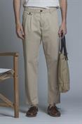 CHINO LONG COMF.PINCES TWILL STRETCH F/D DESERT