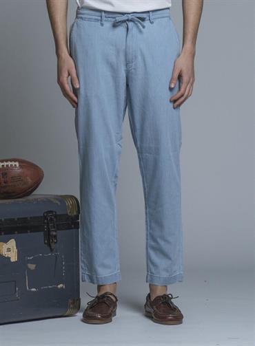 CHINO LONG COMF.CHAMBRAY G/W LT.BLUE