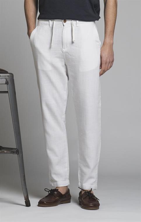 CHINO LONG COMF.DOBBY Y/D WHITE