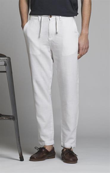 CHINO LONG COMF.DOBBY Y/D WHITE
