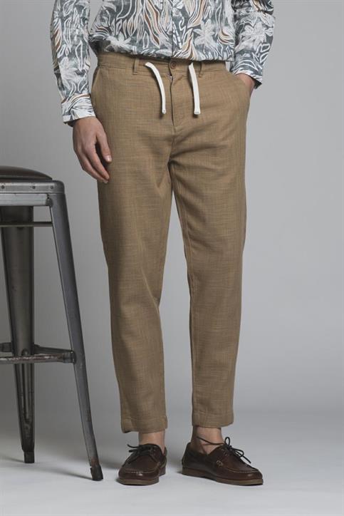 CHINO LONG COMF.DOBBY Y/D BEIGE