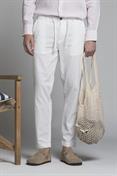 CHINO LONG COMF.MIXED LINEN G/D WHITE