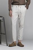 CHINO LONG COMF.MIXED LINEN Y/D WHITE