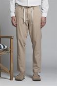 CHINO LONG COMF.MIXED LINEN Y/D DESERT STRIPE