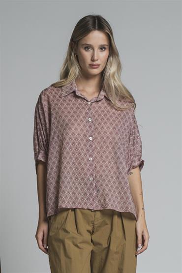SHIRT S/S MUSSOLA ALLOVER PRINT MULTICOLOR
