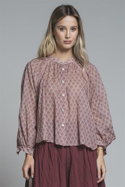 SHIRT L/S MUSSOLA ALLOVER PRINT MULTICOLOR