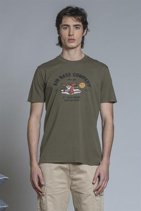 TSHIRT PRN S/S JERSEY SOLID F/D C.FINISH MIL.GREEN