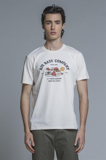 TSHIRT PRN S/S JERSEY SOLID F/D C.FINISH OFF WHITE