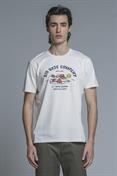 TSHIRT PRN S/S JERSEY SOLID F/D C.FINISH OFF WHITE