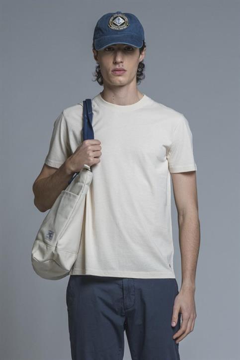 TSHIRT S/S COTTON/LINEN SOFT WASH ECRU