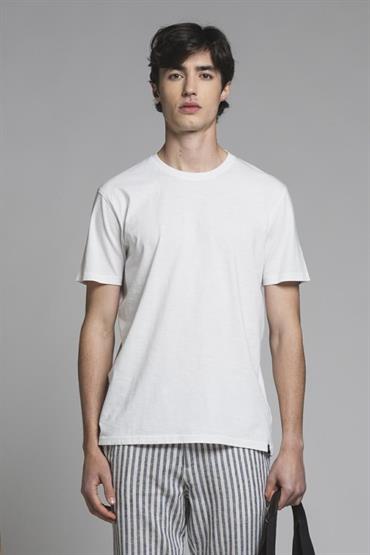 T-SHIRT S/S JERSEY SLUB G/D WHITE