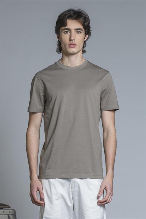 TSHIRT S/S MERCERIZED JERSEY TAUPE