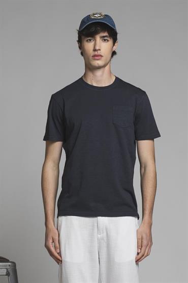 T-SHIRT PKT S/S JERSEY SLUB G/D LT.NAVY