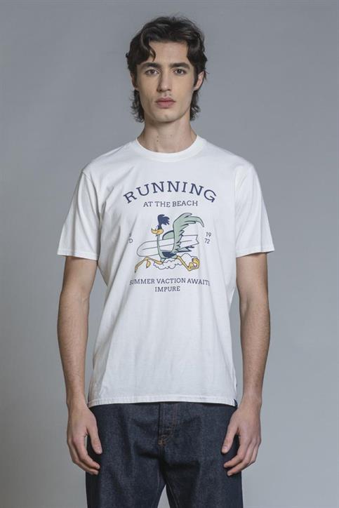 TSHIRT PRN S/S JERSEY SOLID F/D C.FINISH WHITE