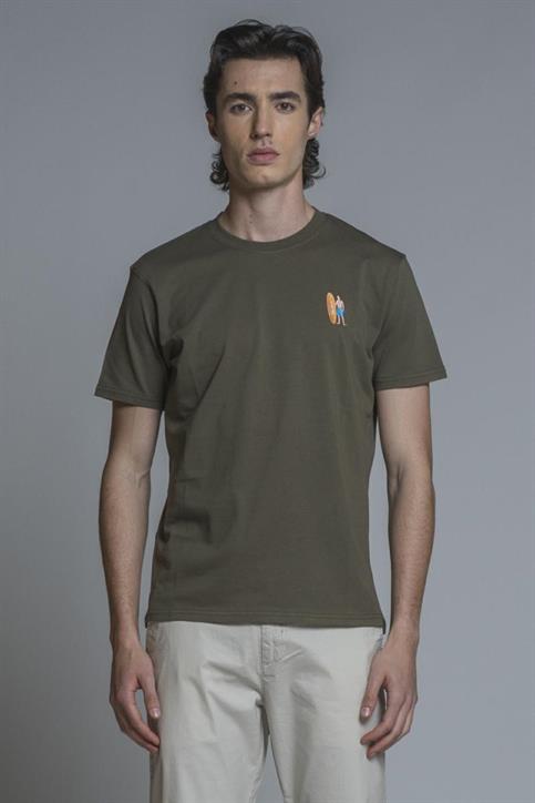 TSHIRT PRN S/S JERSEY SOLID F/D C.FINISH MIL.GREEN