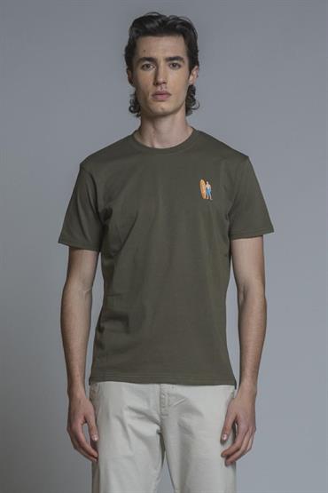 TSHIRT PRN S/S JERSEY SOLID F/D C.FINISH MIL.GREEN