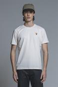 T-SHIRT EMBRO.S/S JERSEY SOLID F/D C.FINISH OFF WHITE