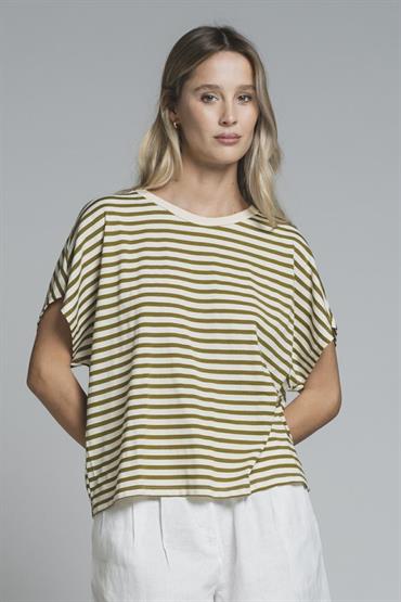 TSHIRT S/S BOXY JERSEY Y/D OIL STRIPE