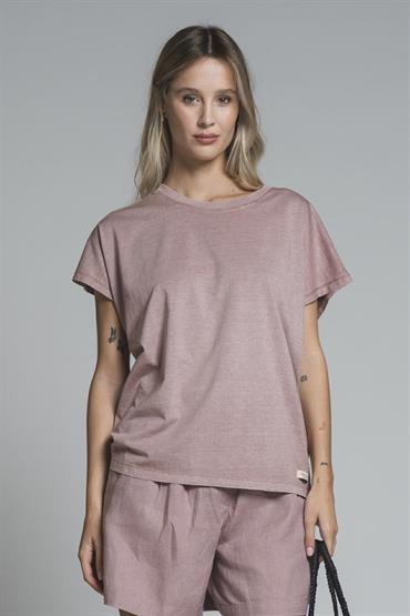 TSHIRT S/S CROP JERSEY ACID WASH ONION