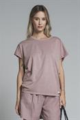 TSHIRT S/S CROP JERSEY ACID WASH ONION
